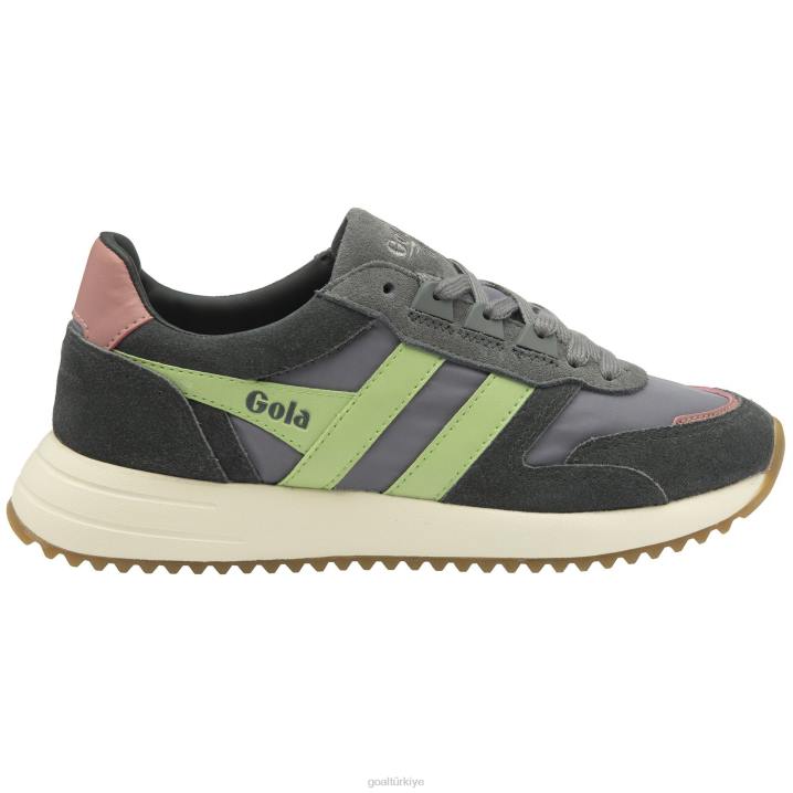 ayakkabı Z2PF344 kadınlar Gola klasik chicago spor ayakkabı dişbudak/patina yeşili/mercan pembesi