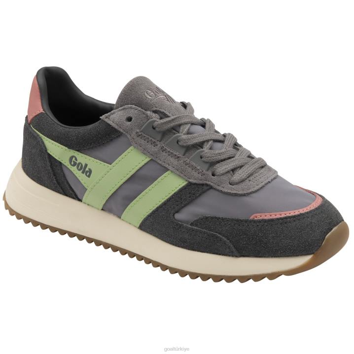 ayakkabı Z2PF344 kadınlar Gola klasik chicago spor ayakkabı dişbudak/patina yeşili/mercan pembesi