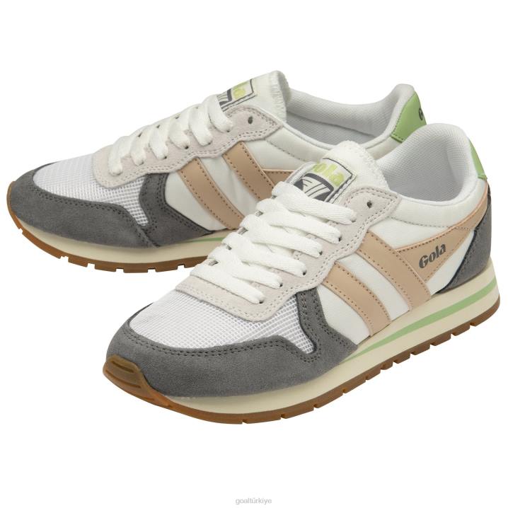 ayakkabı Z2PF361 kadınlar Gola klasik daytona spor ayakkabı beyaz/inci pembesi/patina yeşili