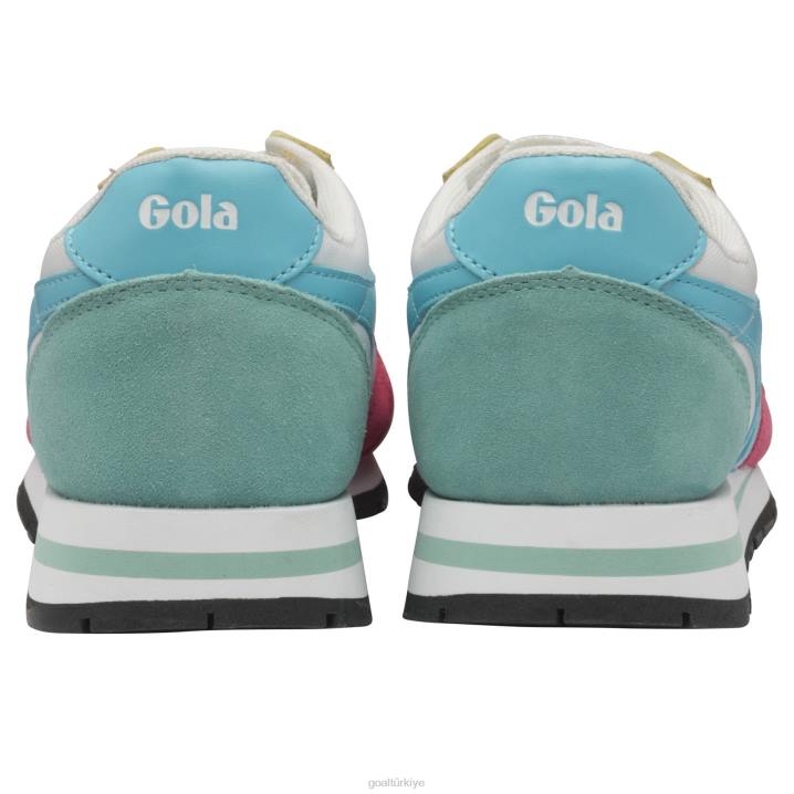 ayakkabı Z2PF363 kadınlar Gola klasik daytona spor ayakkabı beyaz/floro pembe/su mavisi/deniz sisi