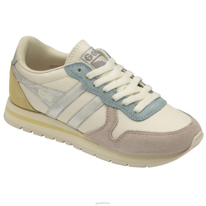 ayakkabı Z2PF366 kadınlar Gola klasik daytona kadranlı spor ayakkabı kırık beyaz/çiçek/gümüş/limon