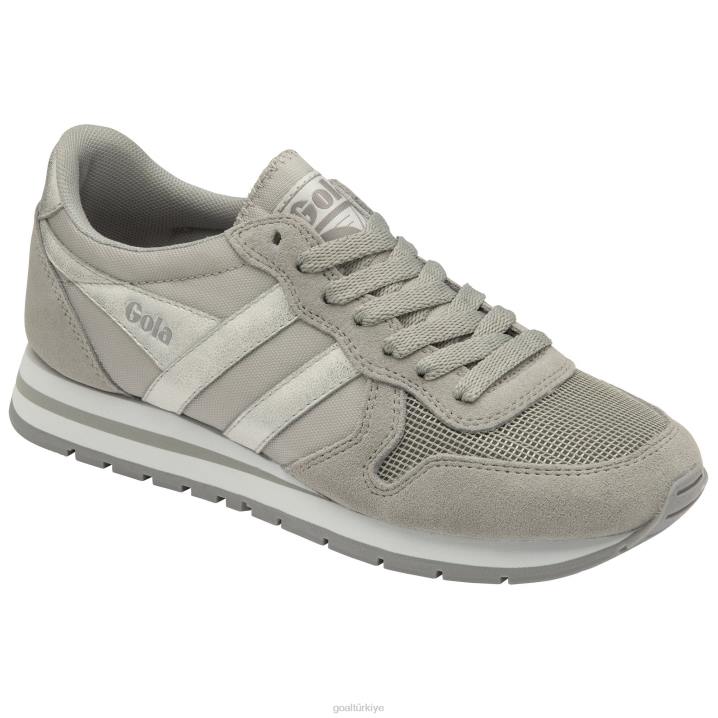 ayakkabı Z2PF367 kadınlar Gola klasik daytona ayna spor ayakkabı açık gri/gümüş
