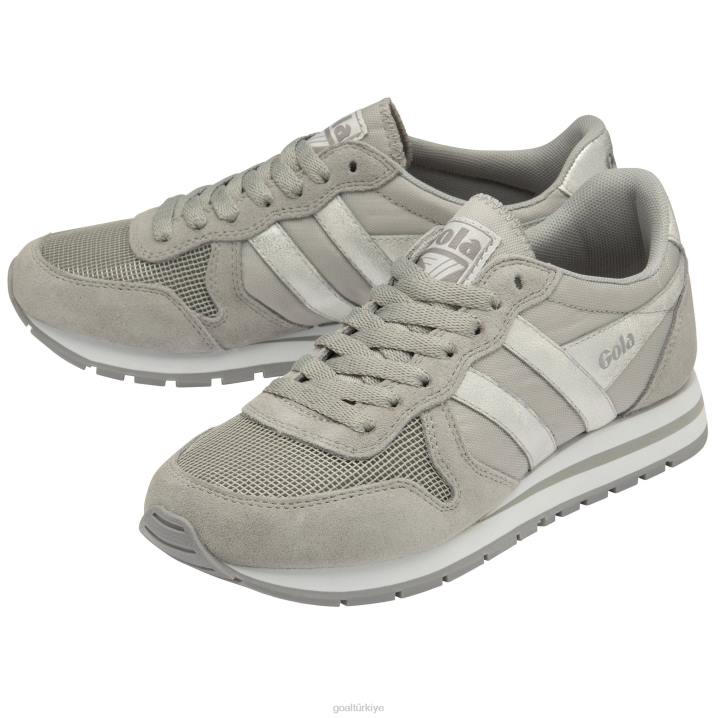 ayakkabı Z2PF367 kadınlar Gola klasik daytona ayna spor ayakkabı açık gri/gümüş