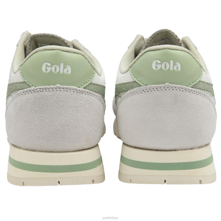 ayakkabı Z2PF369 kadınlar Gola klasik daytona parıltılı spor ayakkabı beyaz/açık yeşil