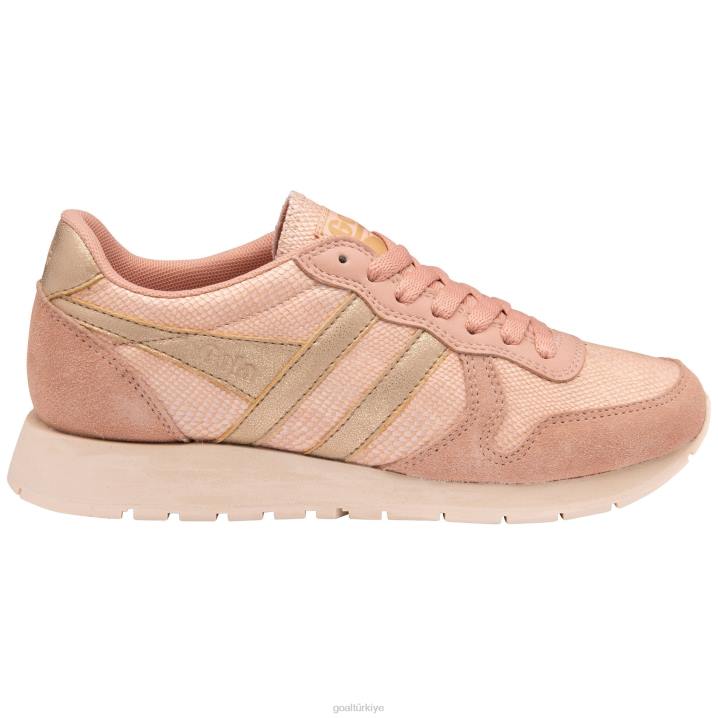ayakkabı Z2PF371 kadınlar Gola klasik daytona kertenkele spor ayakkabı allık pembe/altın