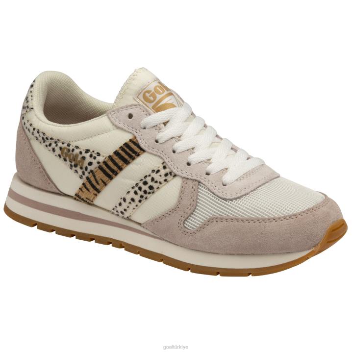 ayakkabı Z2PF376 kadınlar Gola klasik daytona safari spor ayakkabı kırık beyaz/çiçek