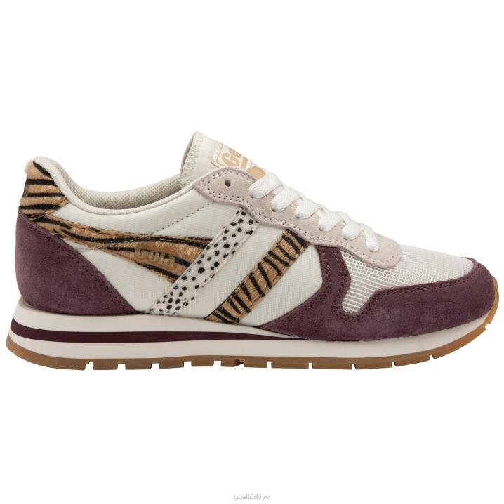 ayakkabı Z2PF377 kadınlar Gola klasik daytona safari spor ayakkabı kırık beyaz/windsor şarabı