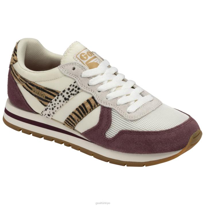 ayakkabı Z2PF377 kadınlar Gola klasik daytona safari spor ayakkabı kırık beyaz/windsor şarabı