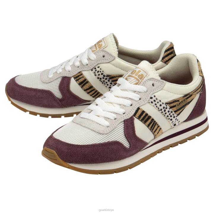 ayakkabı Z2PF377 kadınlar Gola klasik daytona safari spor ayakkabı kırık beyaz/windsor şarabı
