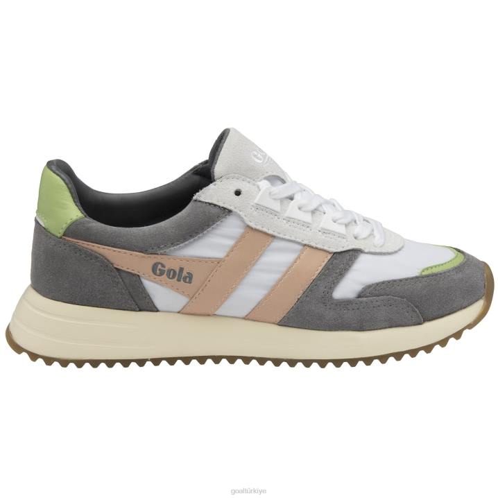 ayakkabı Z2PF384 kadınlar Gola klasik chicago spor ayakkabı beyaz/inci pembesi/patina yeşili