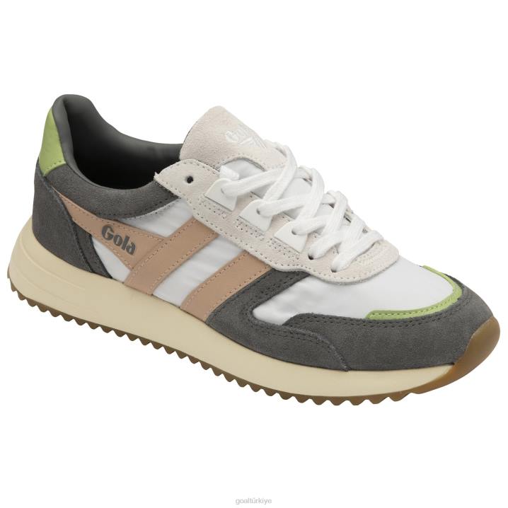 ayakkabı Z2PF384 kadınlar Gola klasik chicago spor ayakkabı beyaz/inci pembesi/patina yeşili