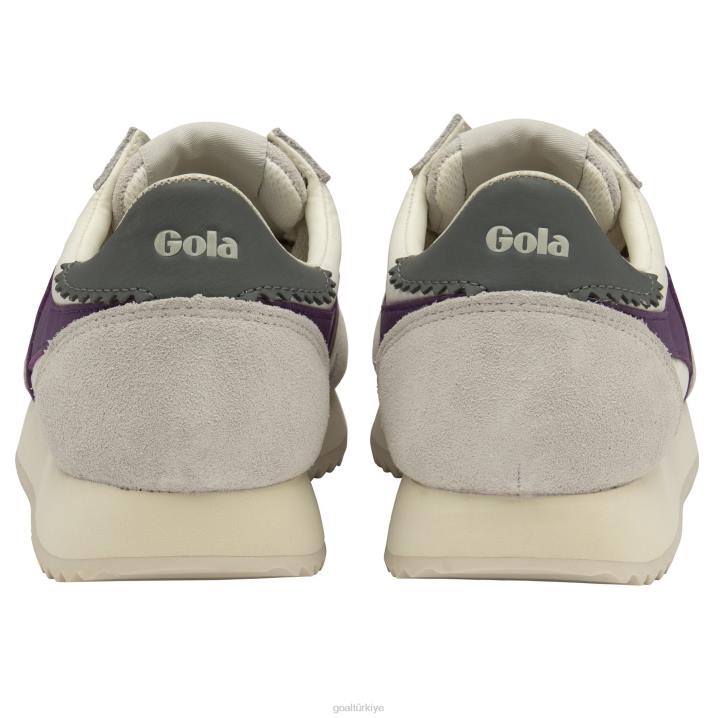 ayakkabı Z2PF387 kadınlar Gola klasik boston \'78 spor ayakkabı kırık beyaz/yüksük otu/kül