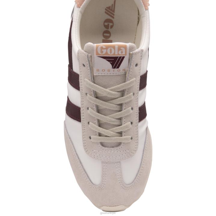 ayakkabı Z2PF389 kadınlar Gola klasik boston \'78 spor ayakkabı beyaz/bordo/inci pembesi