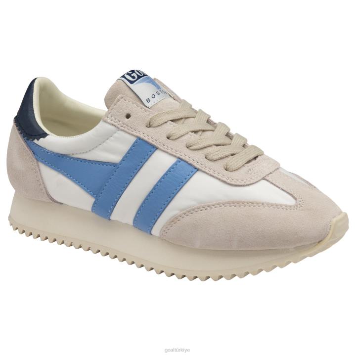 ayakkabı Z2PF390 kadınlar Gola klasik boston \'78 spor ayakkabı kırık beyaz/manzara mavisi/lacivert