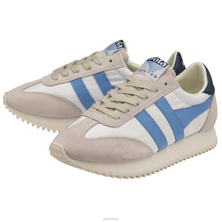 ayakkabı Z2PF390 kadınlar Gola klasik boston \'78 spor ayakkabı kırık beyaz/manzara mavisi/lacivert