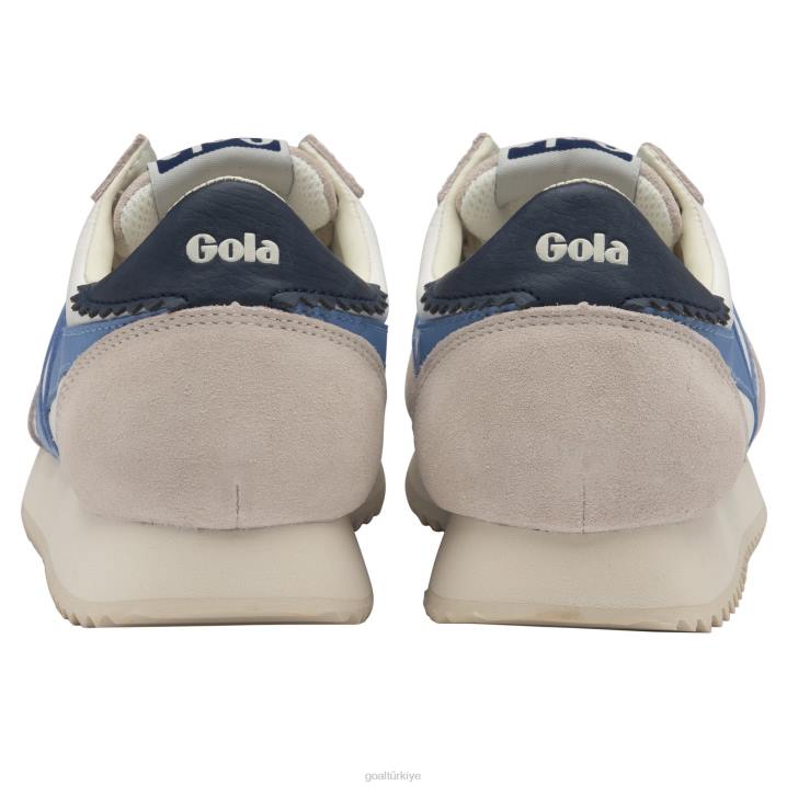 ayakkabı Z2PF390 kadınlar Gola klasik boston \'78 spor ayakkabı kırık beyaz/manzara mavisi/lacivert