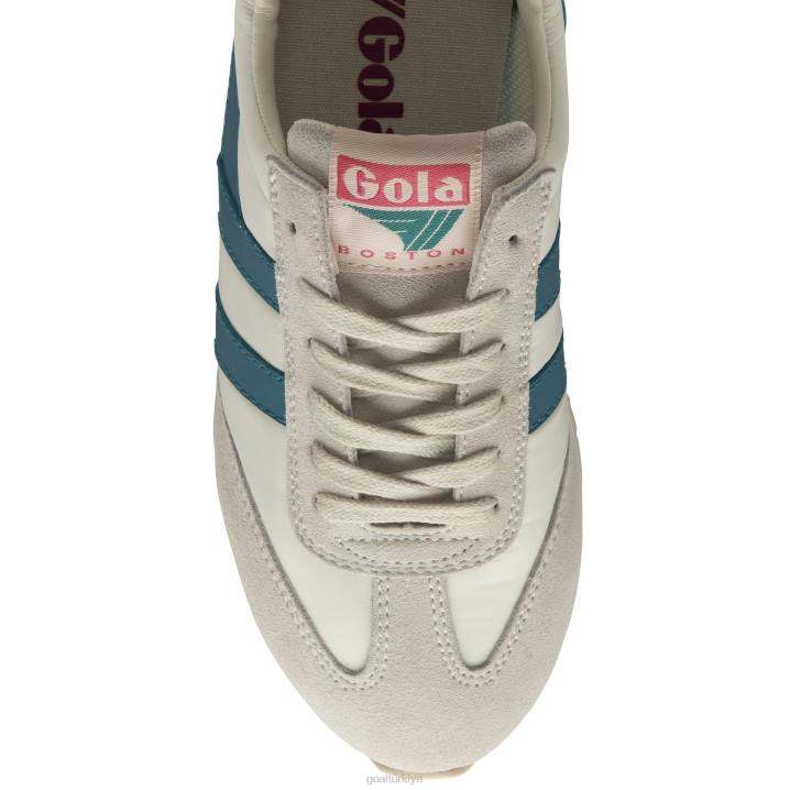 ayakkabı Z2PF391 kadınlar Gola klasik boston \'78 spor ayakkabı kırık beyaz/turuncu/fuşya