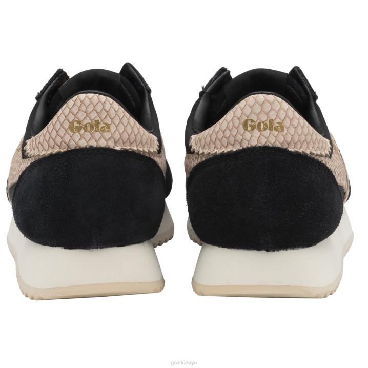 ayakkabı Z2PF393 kadınlar Gola klasik boston \'78 yılan spor ayakkabı siyah/pembe
