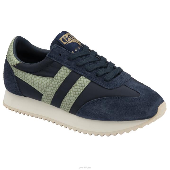 ayakkabı Z2PF394 kadınlar Gola klasik boston \'78 yılan spor ayakkabı donanma/bilge
