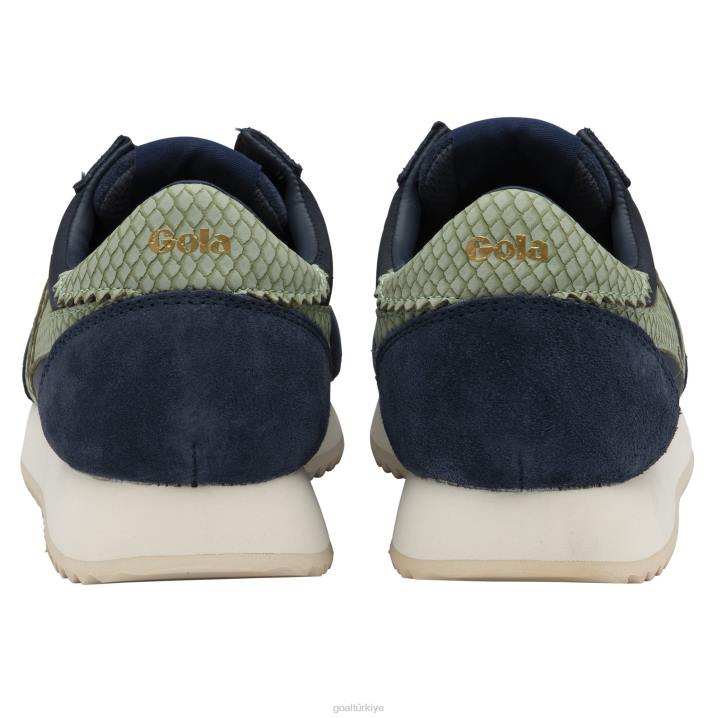ayakkabı Z2PF394 kadınlar Gola klasik boston \'78 yılan spor ayakkabı donanma/bilge