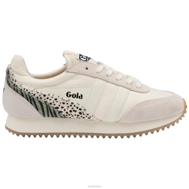ayakkabı Z2PF397 kadınlar Gola klasik manhattan spor ayakkabı kırık beyaz/çita/zebra