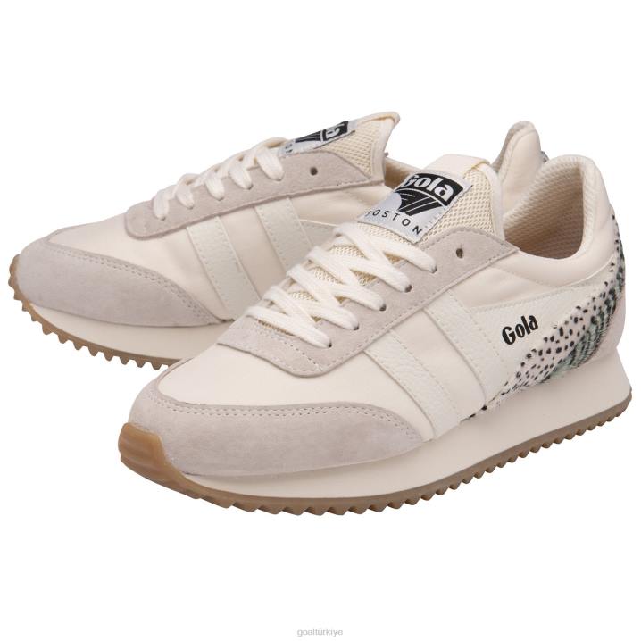 ayakkabı Z2PF397 kadınlar Gola klasik manhattan spor ayakkabı kırık beyaz/çita/zebra