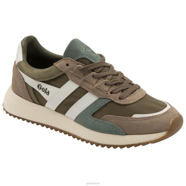ayakkabı Z2PF399 kadınlar Gola klasik chicago spor ayakkabı haki/kapuçino/kırık beyaz