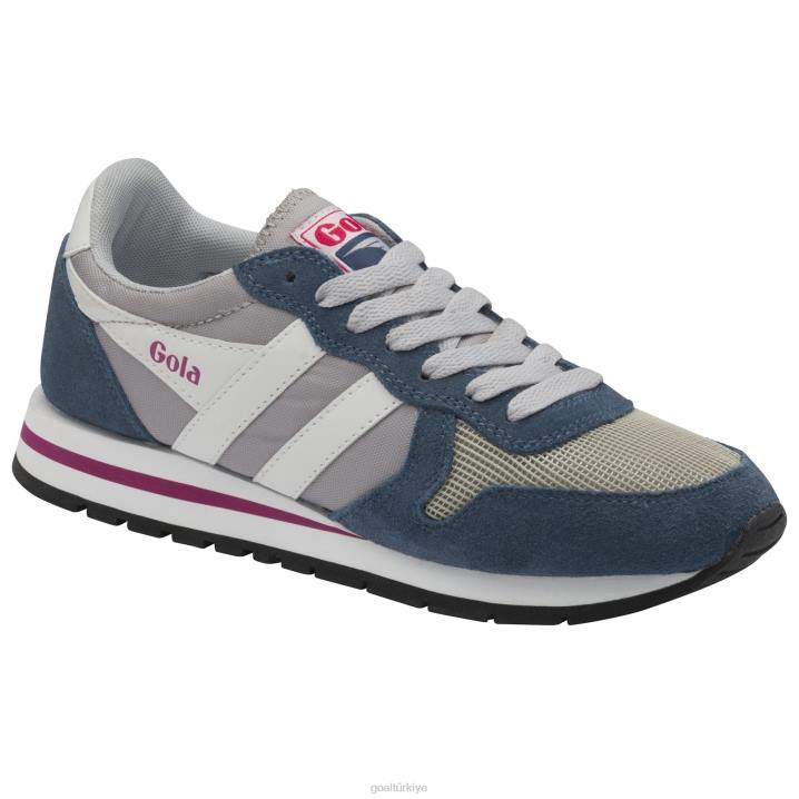 ayakkabı Z2PF416 kadınlar Gola klasik daytona spor ayakkabı açık gri/baltık/beyaz