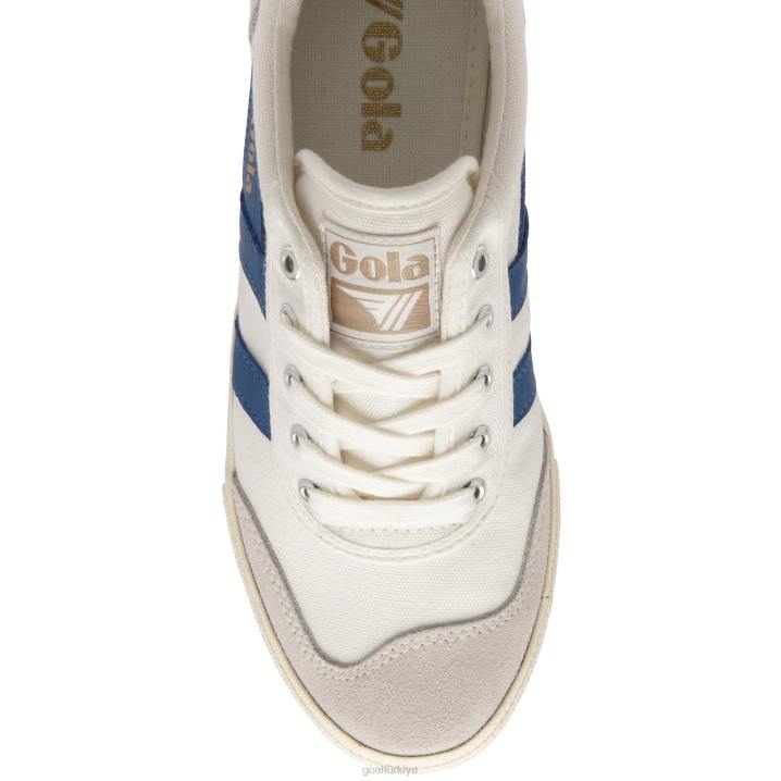 ayakkabı Z2PF426 kadınlar Gola klasik badminton plimsoll spor ayakkabı kırık beyaz/safir