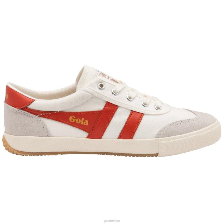 ayakkabı Z2PF427 kadınlar Gola klasik badminton plimsoll spor ayakkabı kırık beyaz/safran