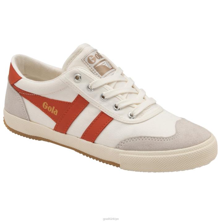 ayakkabı Z2PF427 kadınlar Gola klasik badminton plimsoll spor ayakkabı kırık beyaz/safran