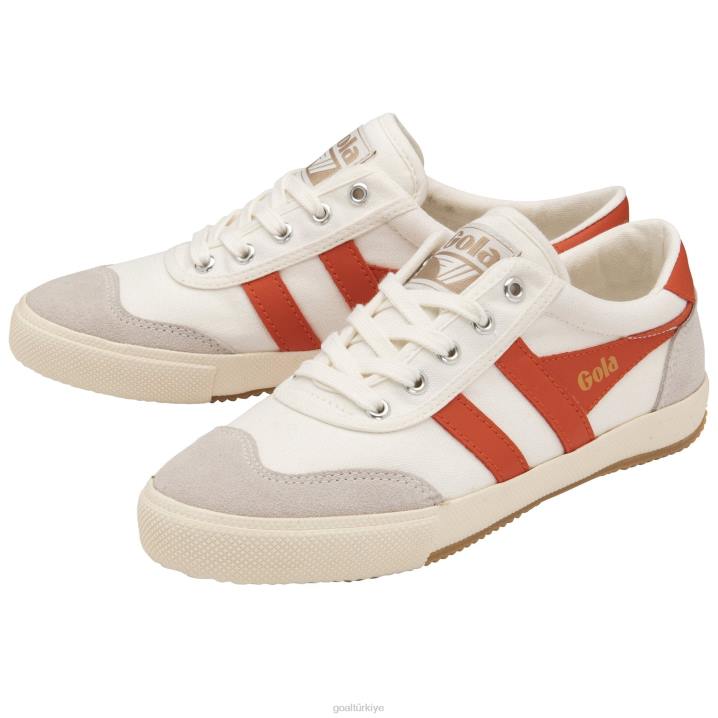 ayakkabı Z2PF427 kadınlar Gola klasik badminton plimsoll spor ayakkabı kırık beyaz/safran
