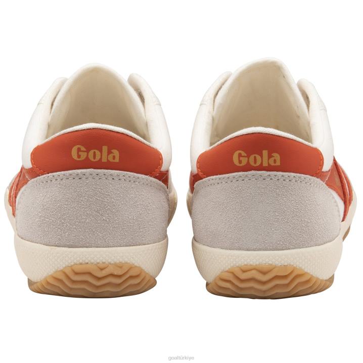 ayakkabı Z2PF427 kadınlar Gola klasik badminton plimsoll spor ayakkabı kırık beyaz/safran