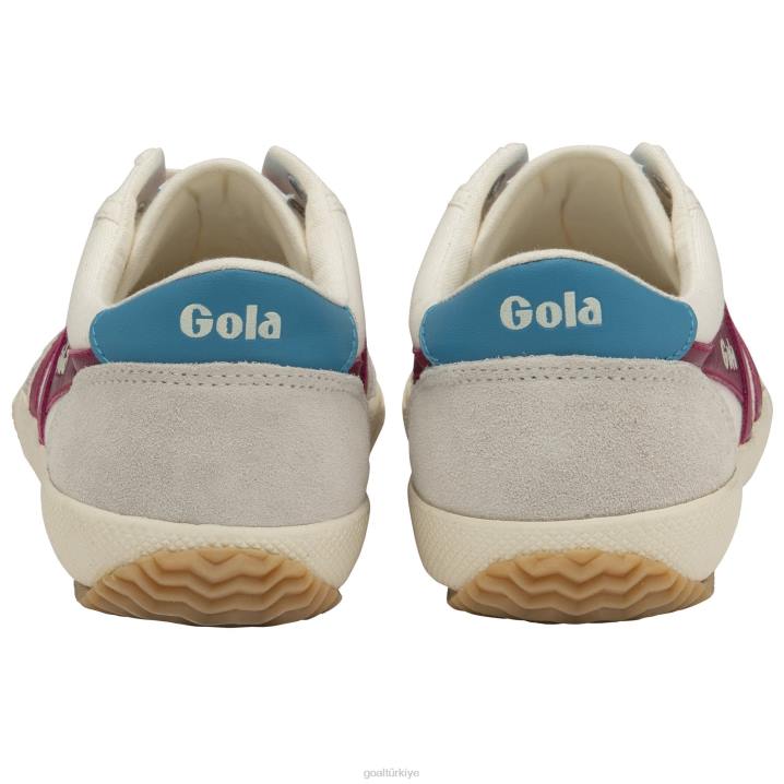 ayakkabı Z2PF449 kadınlar Gola klasik badminton spor ayakkabıları kırık beyaz/fuşya/lagün