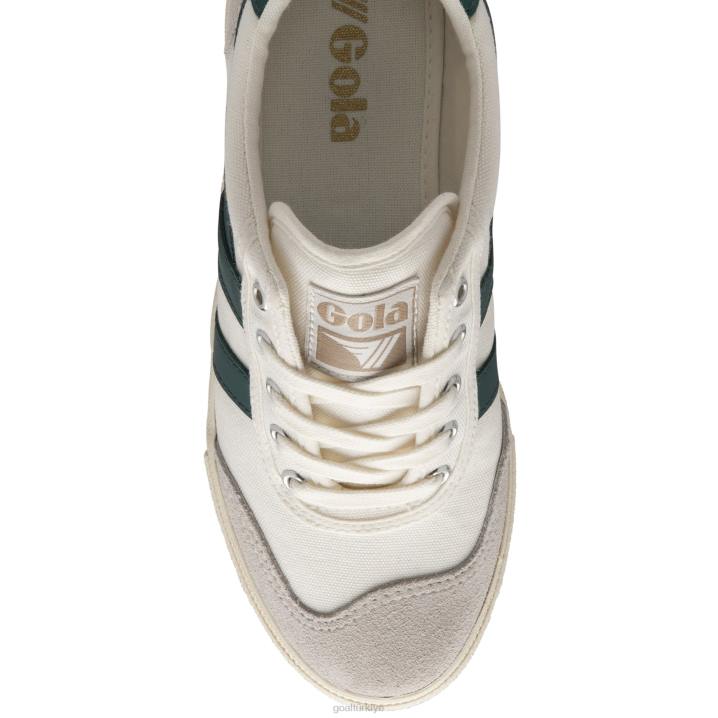ayakkabı Z2PF494 kadınlar Gola klasik badminton plimsoll spor ayakkabı kırık beyaz/turuncu