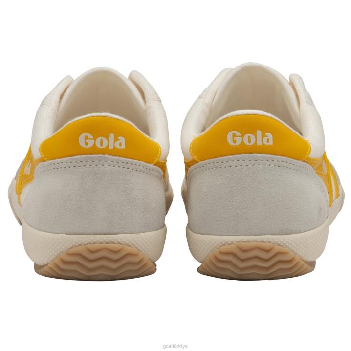 ayakkabı Z2PF513 kadınlar Gola klasik badminton spor ayakkabıları kırık beyaz/güneş