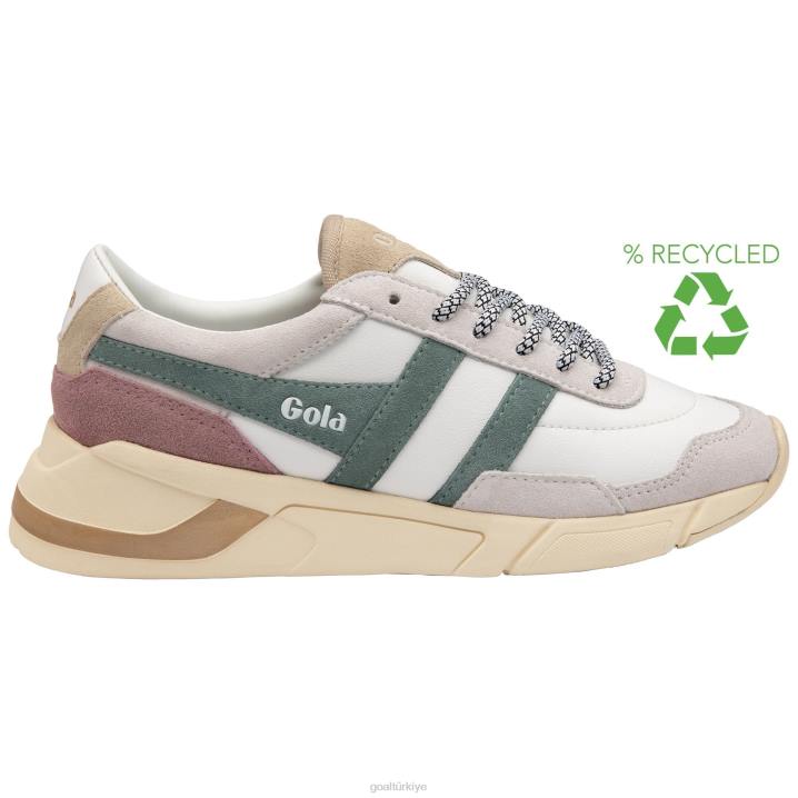 ayakkabı Z2PF332 kadınlar Gola klasik güneş tutulması saf spor ayakkabı beyaz/kayrak/buğday