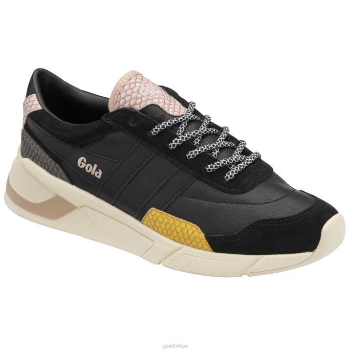 ayakkabı Z2PF380 kadınlar Gola klasik eclipse trident yılan spor ayakkabı siyah/güneş/pembe
