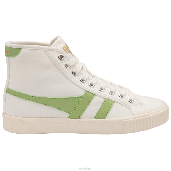 ayakkabı Z2PF276 kadınlar Gola vegan klasikleri tenis mark cox yüksek spor ayakkabı kırık beyaz/patina yeşili