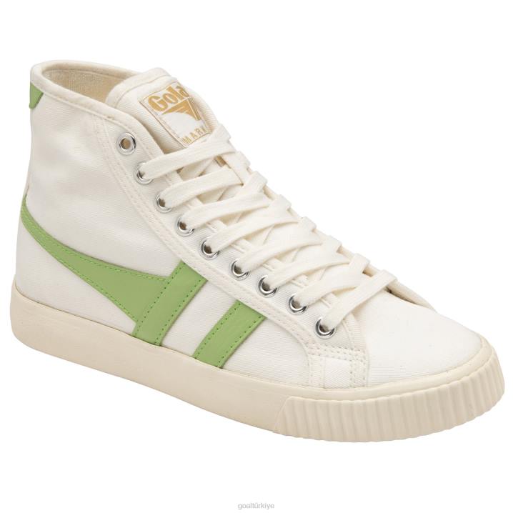 ayakkabı Z2PF276 kadınlar Gola vegan klasikleri tenis mark cox yüksek spor ayakkabı kırık beyaz/patina yeşili