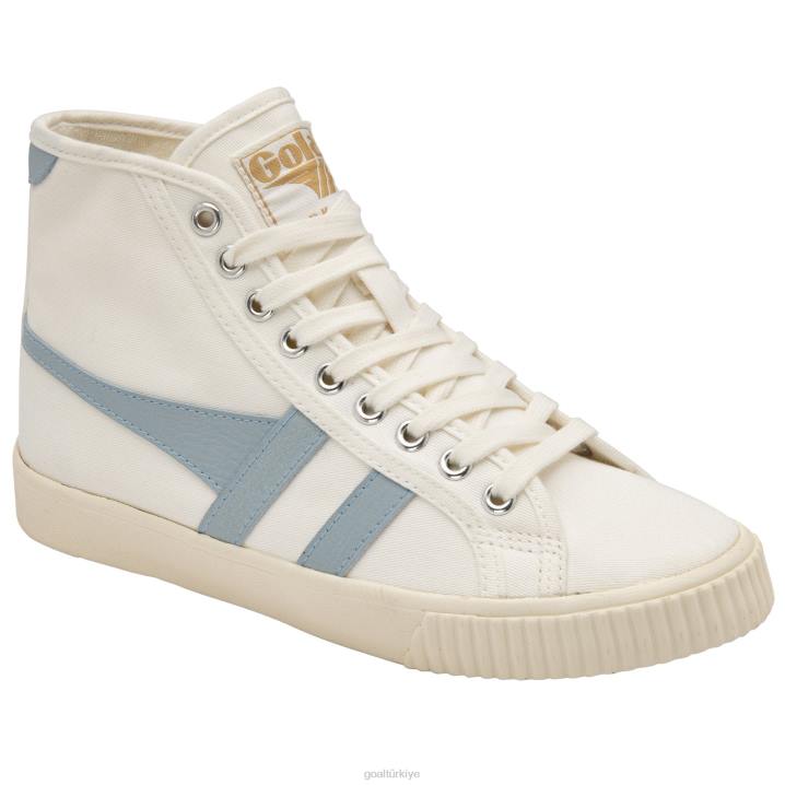 ayakkabı Z2PF277 kadınlar Gola vegan klasikleri tenis mark cox yüksek spor ayakkabı kırık beyaz/buz mavisi