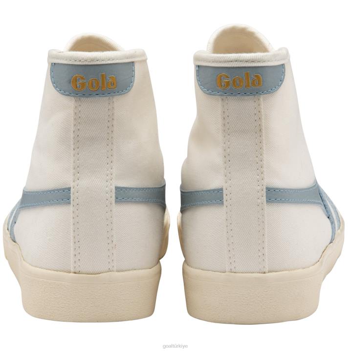 ayakkabı Z2PF277 kadınlar Gola vegan klasikleri tenis mark cox yüksek spor ayakkabı kırık beyaz/buz mavisi
