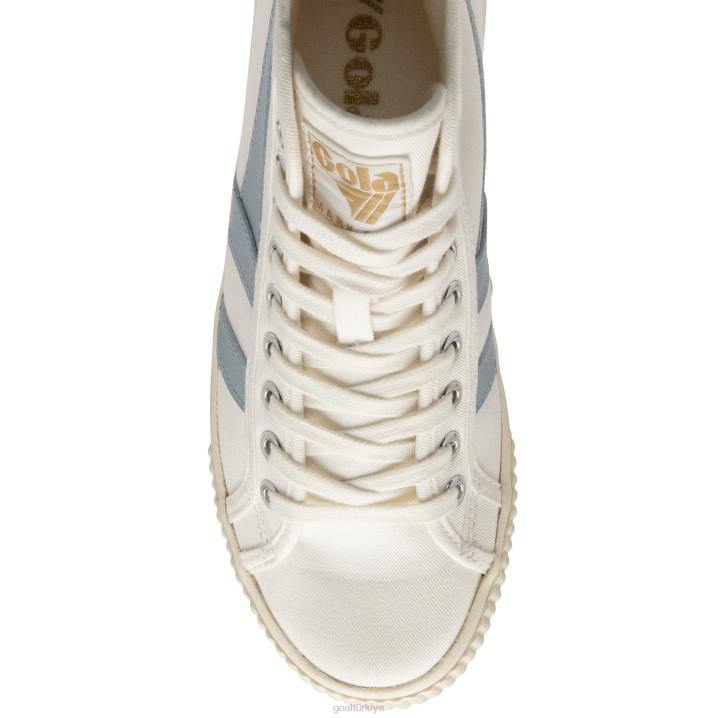 ayakkabı Z2PF277 kadınlar Gola vegan klasikleri tenis mark cox yüksek spor ayakkabı kırık beyaz/buz mavisi