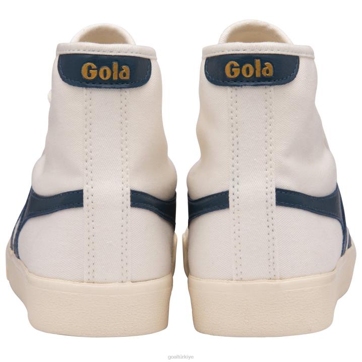 ayakkabı Z2PF283 kadınlar Gola vegan klasikleri tenis mark cox yüksek spor ayakkabı kırık beyaz/eski mavi