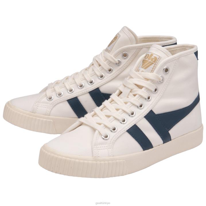 ayakkabı Z2PF283 kadınlar Gola vegan klasikleri tenis mark cox yüksek spor ayakkabı kırık beyaz/eski mavi
