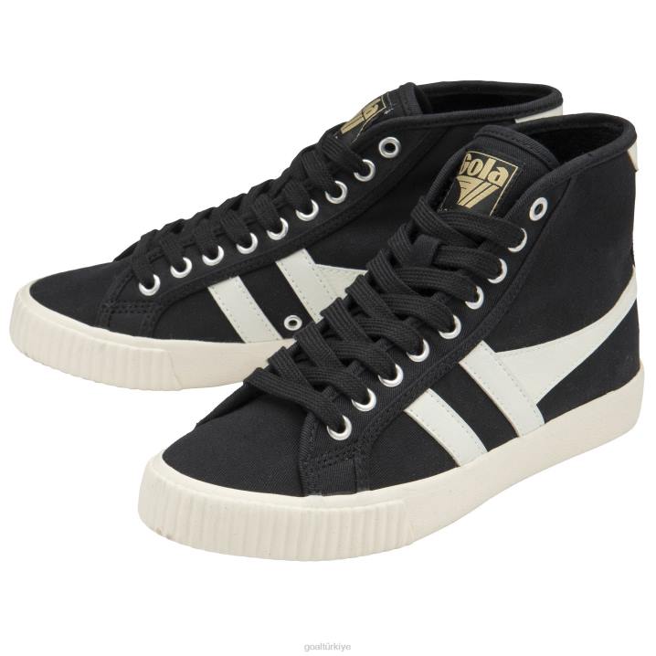 ayakkabı Z2PF309 kadınlar Gola vegan klasikleri tenis mark cox yüksek spor ayakkabı siyah/kırık beyaz