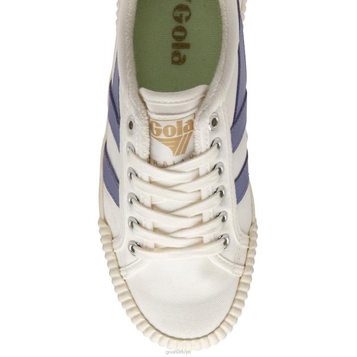 ayakkabı Z2PF429 kadınlar Gola vegan klasikleri ralli plimsoll spor ayakkabı kırık beyaz/lavanta/patina yeşili