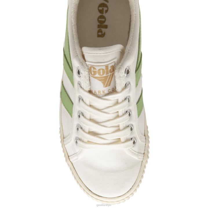 ayakkabı Z2PF430 kadınlar Gola vegan klasikleri tenis mark cox spor ayakkabı 8 kırık beyaz/patina yeşili