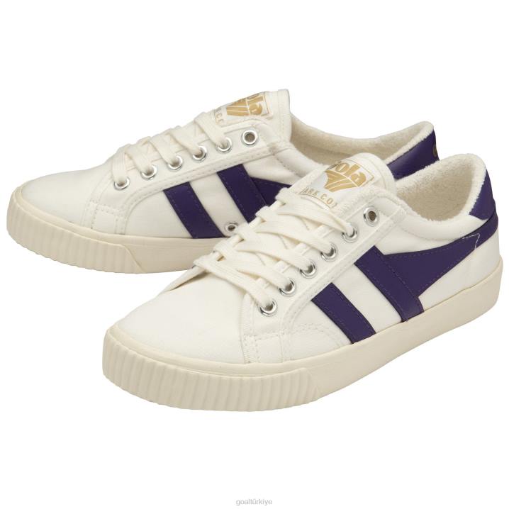 ayakkabı Z2PF448 kadınlar Gola vegan klasikleri tenis mark cox spor ayakkabı 8 kırık beyaz/mor