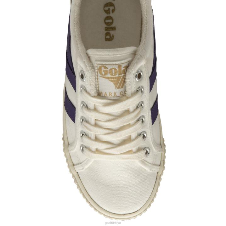 ayakkabı Z2PF448 kadınlar Gola vegan klasikleri tenis mark cox spor ayakkabı 8 kırık beyaz/mor